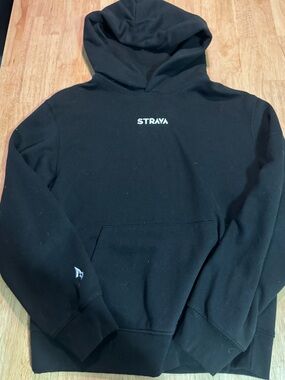 Strava Unisex Black Hoodie - Logo Pullover